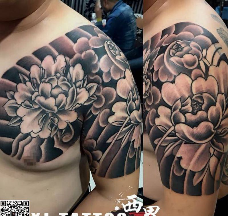 日式半甲纹身图片