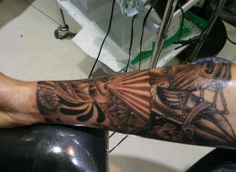 廊坊魅力纹身工作室纹身图片_传统肖像纹身图案