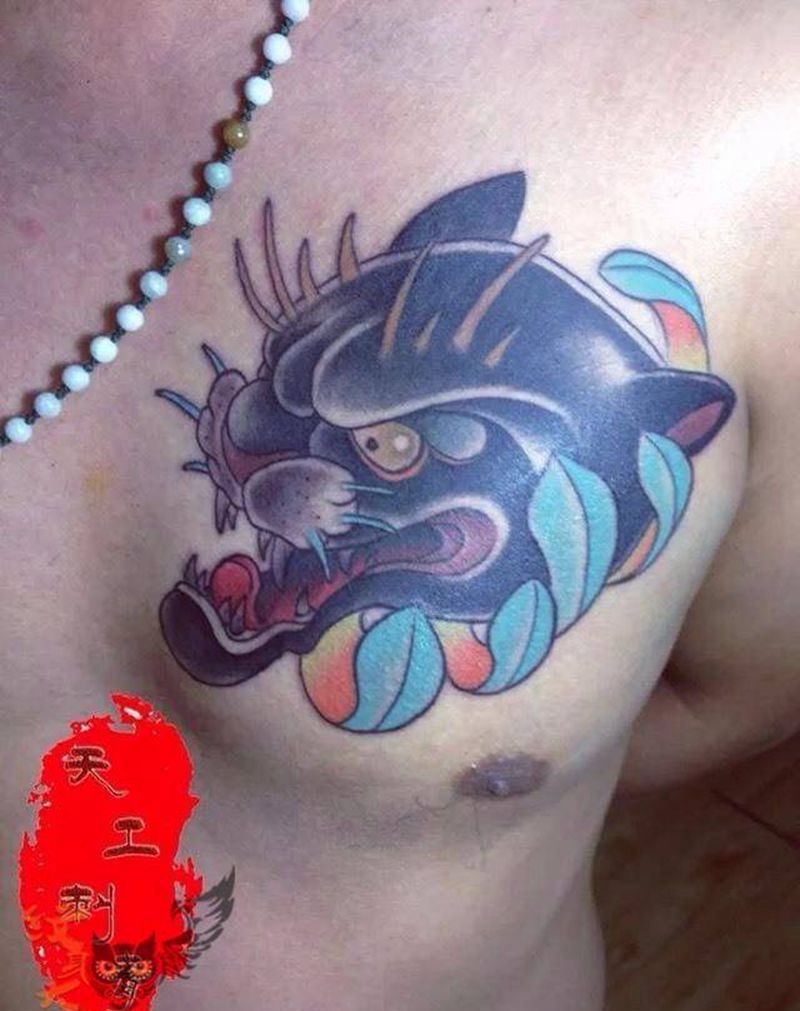 school黑豹纹身图片