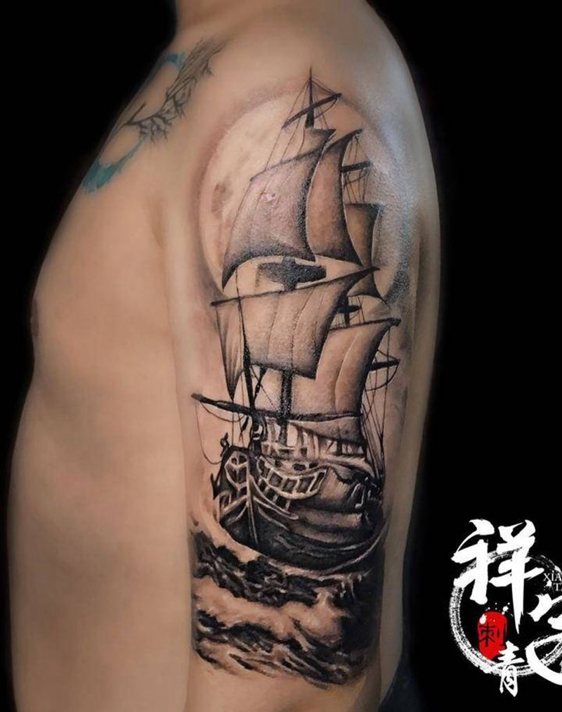 帆纹身图片