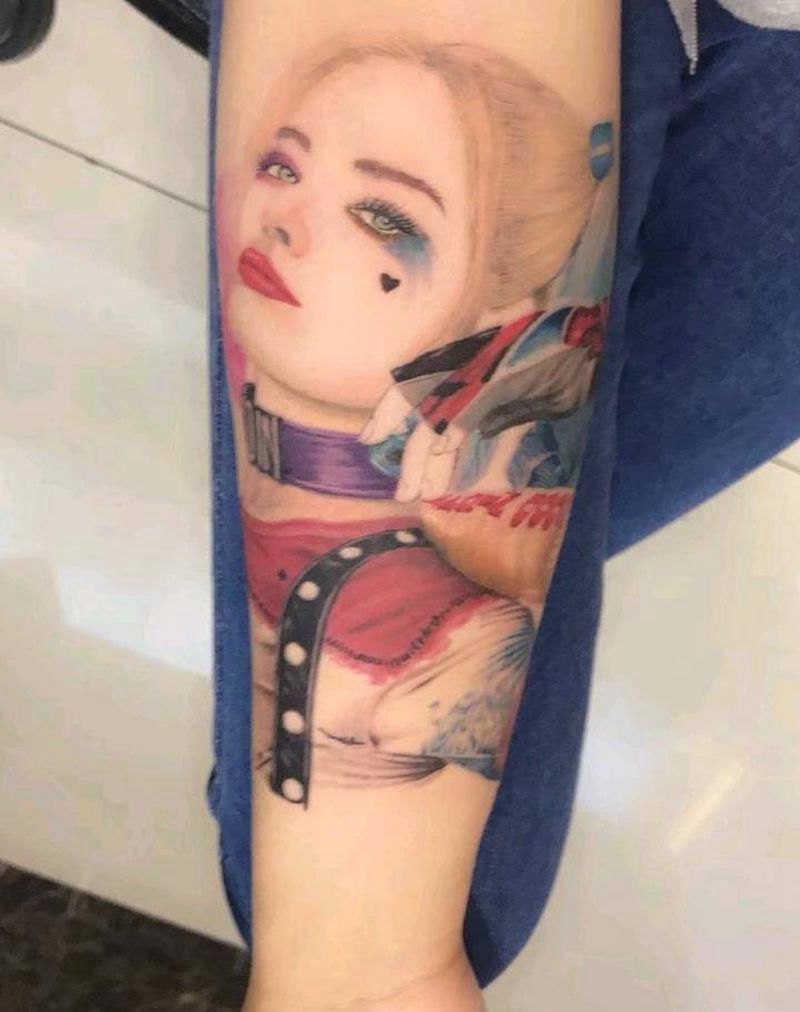 小丑女纹身图片