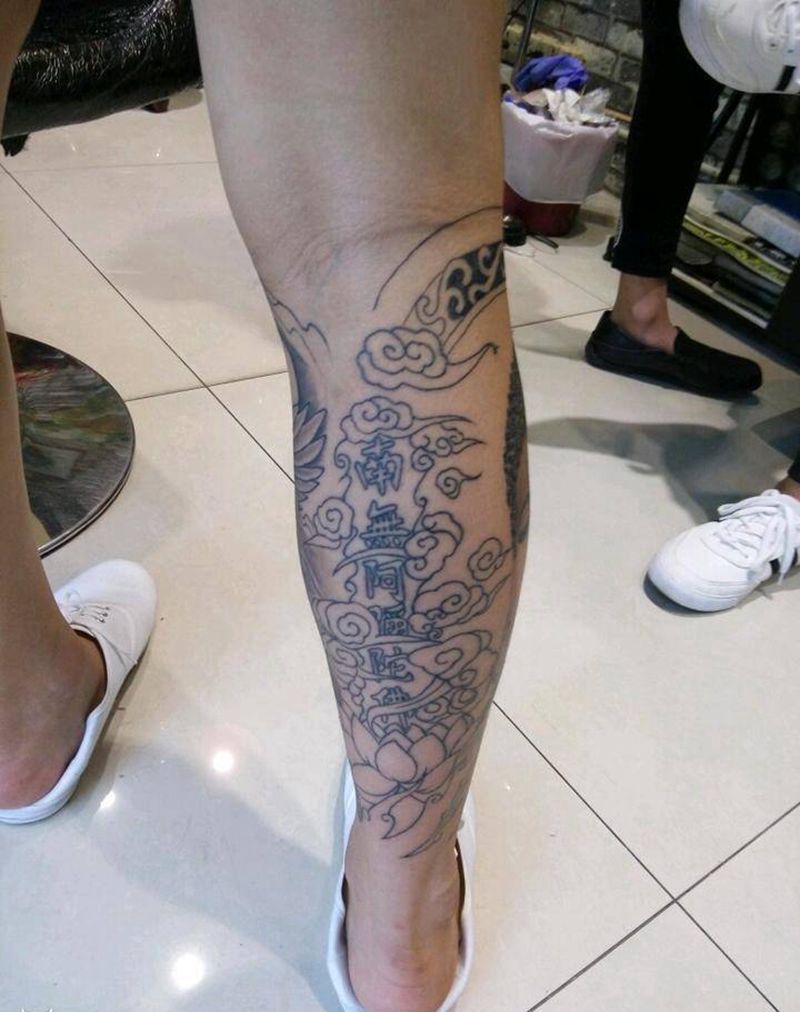 未完成纹身图片