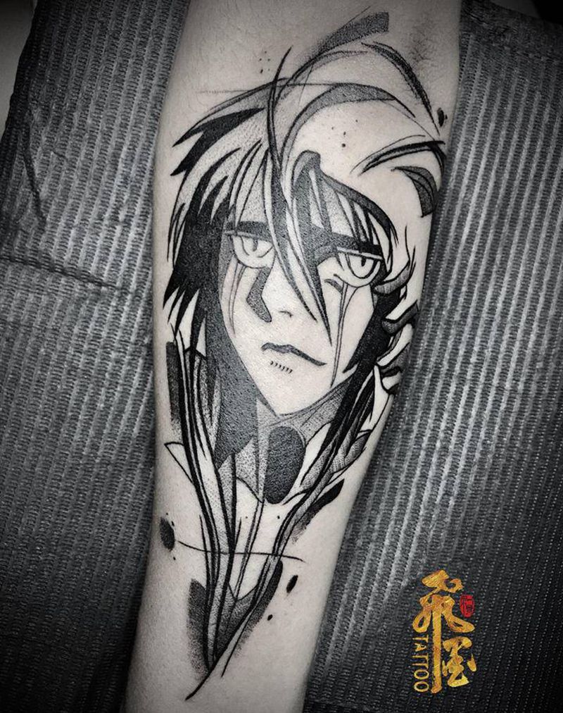 乌尔奇奥拉纹身图片_手臂点刺乌尔奇奥拉小乌死神纹身图案