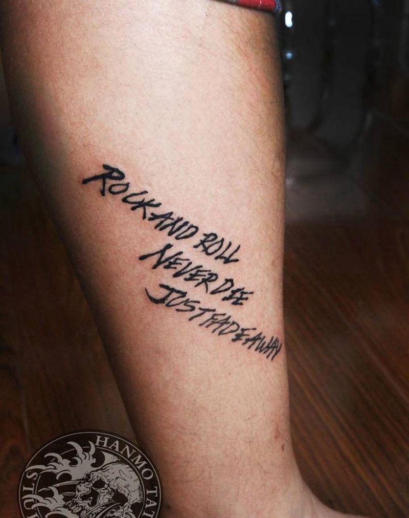 英文纹身图片_腿部背部纹身图案