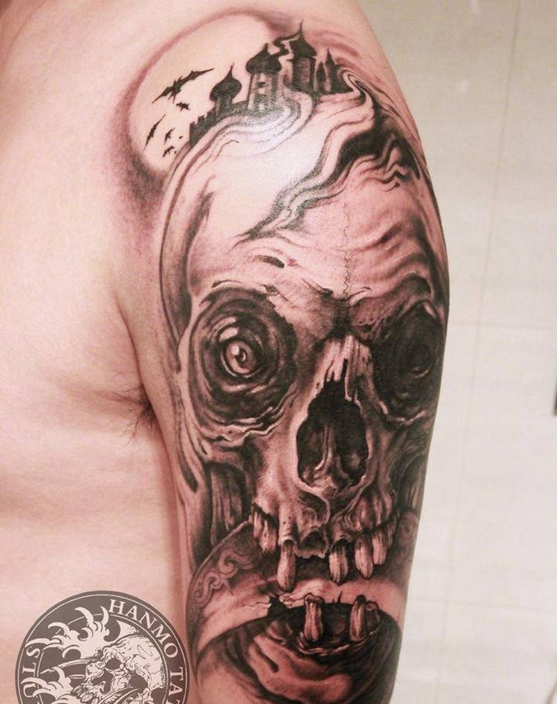 死神来了!纹身图片_臀部欧美写实纹身图案