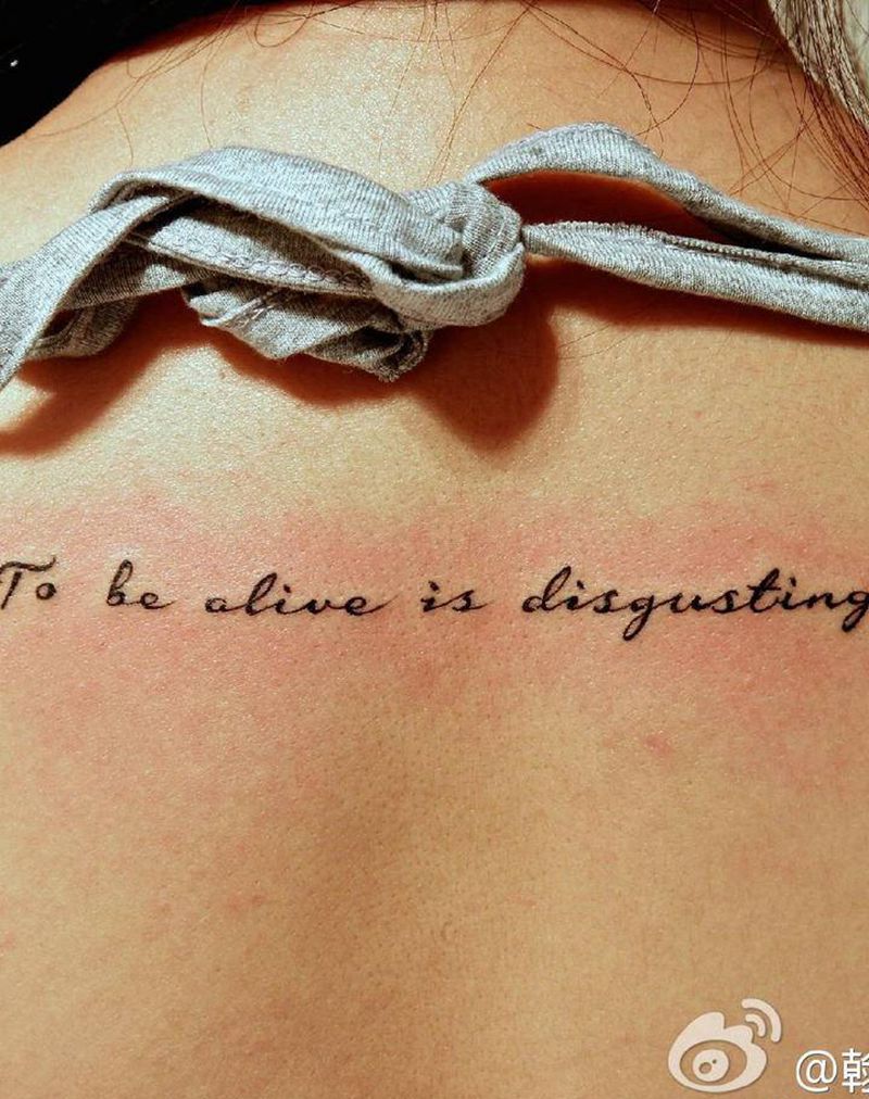 英文字母纹身图片_背部手臂纹身图案