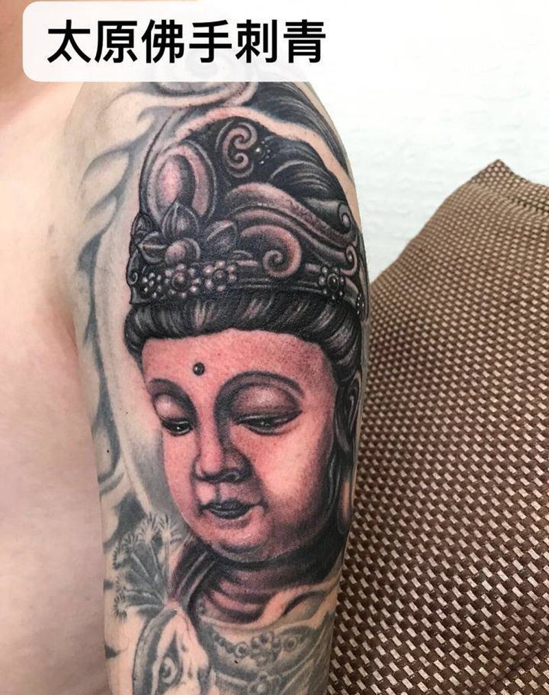 花臂修改未完成纹身图片_手臂新传统纹身图案