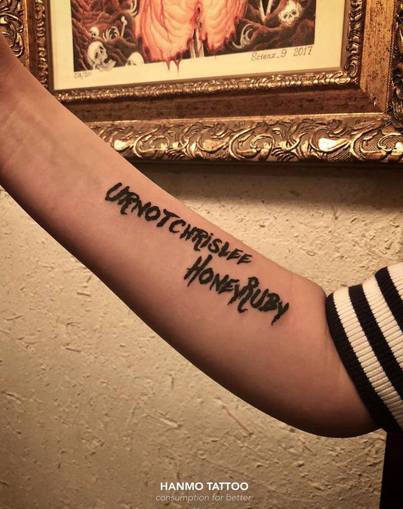 英文纹身图片_手臂纹身图案