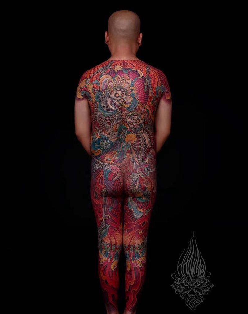 翰墨刺青刺青纹身图片_背部腿部纹身图案