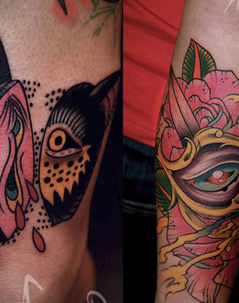 2016作品纹身图片_手臂Old SchoolNew School纹身图案