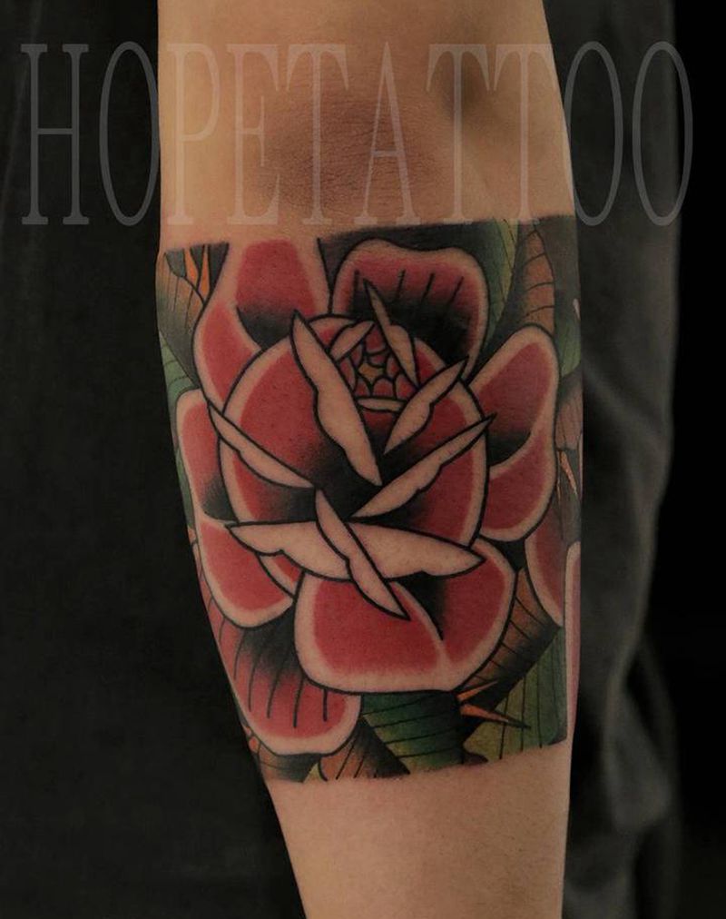 2018作品纹身图片_手臂Old SchoolNew School纹身图案