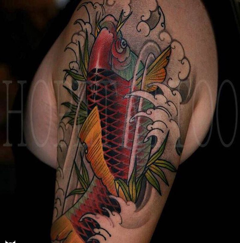 2015作品纹身图片_手臂新传统老传统纹身图案