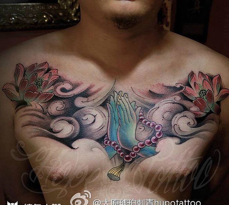 2014作品纹身图片_胸部新传统纹身图案