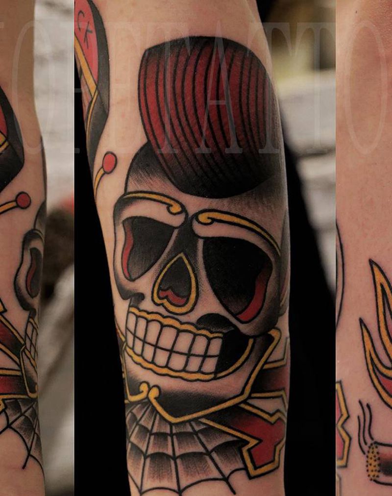 2018作品纹身图片_手臂Old School纹身图案