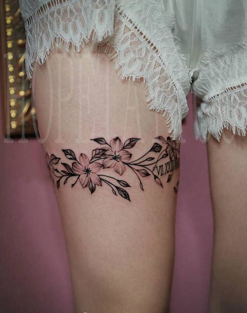 2016作品纹身图片_腿部几何New School纹身图案