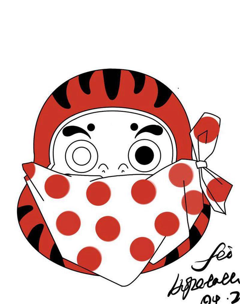 达摩蛋纹身图片_手臂纹身图案