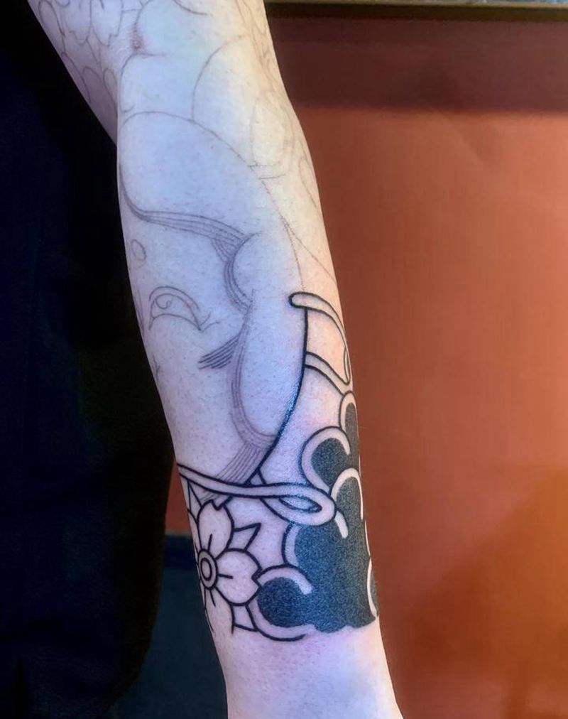 老传统 圆针雾面纹身图片_手臂老传统纹身图案