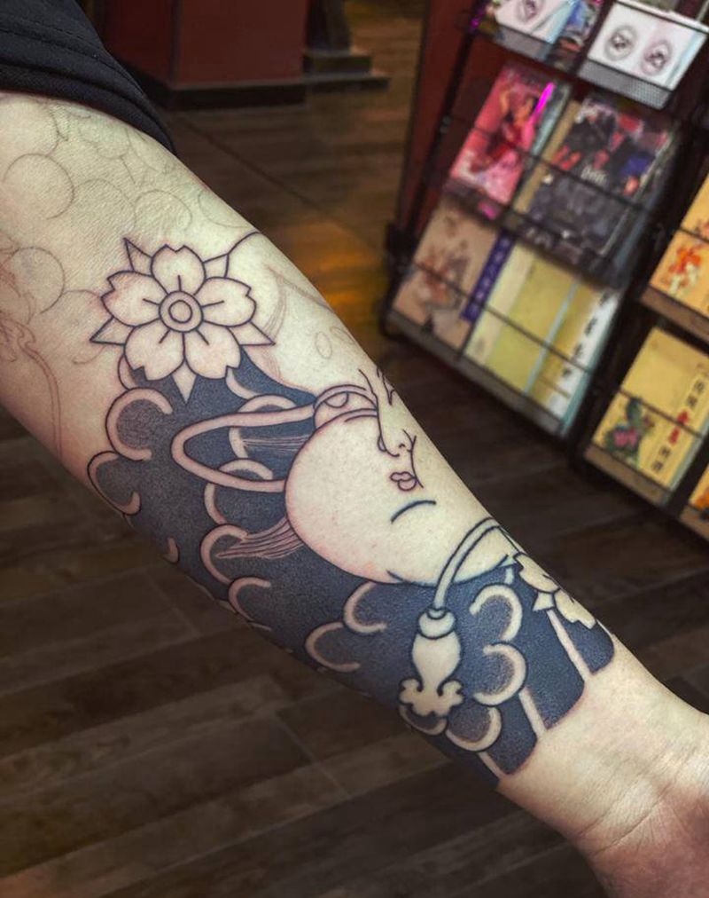 老传统纹身图片_手臂老传统纹身图案