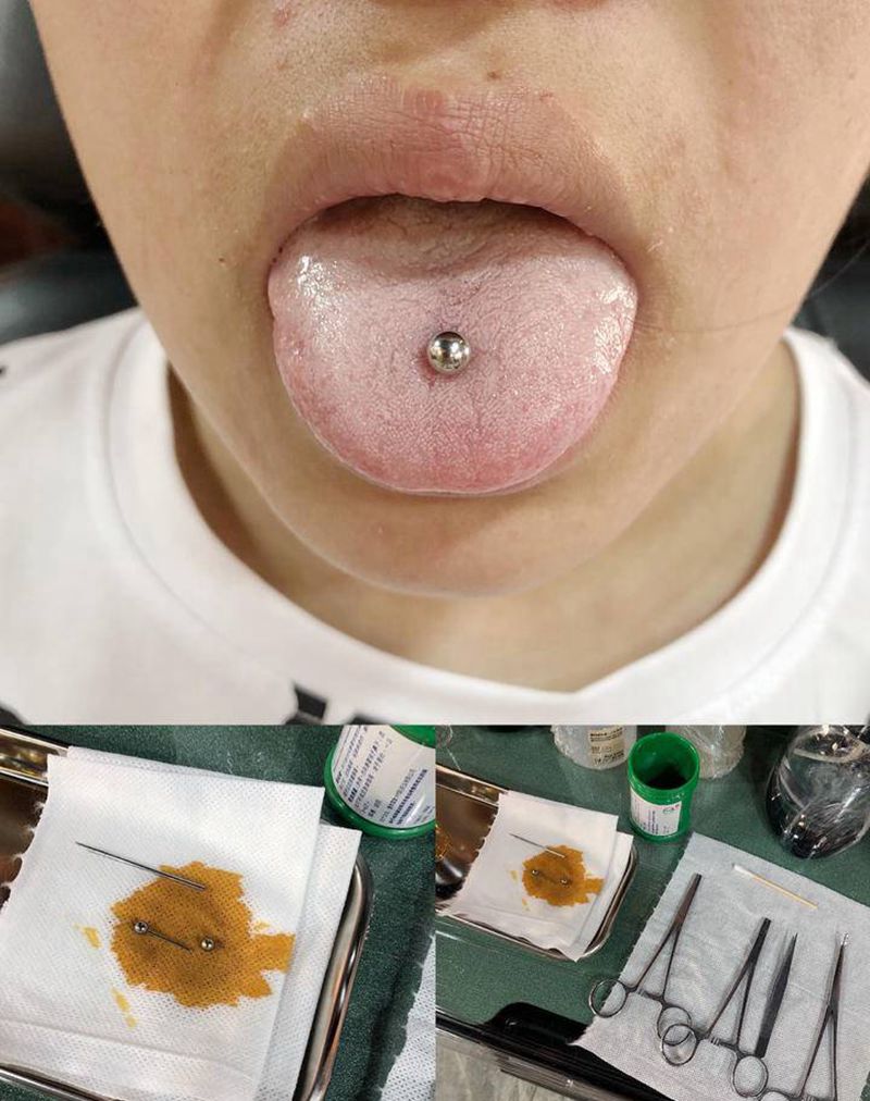 穿孔纹身图片_颈部纹身图案