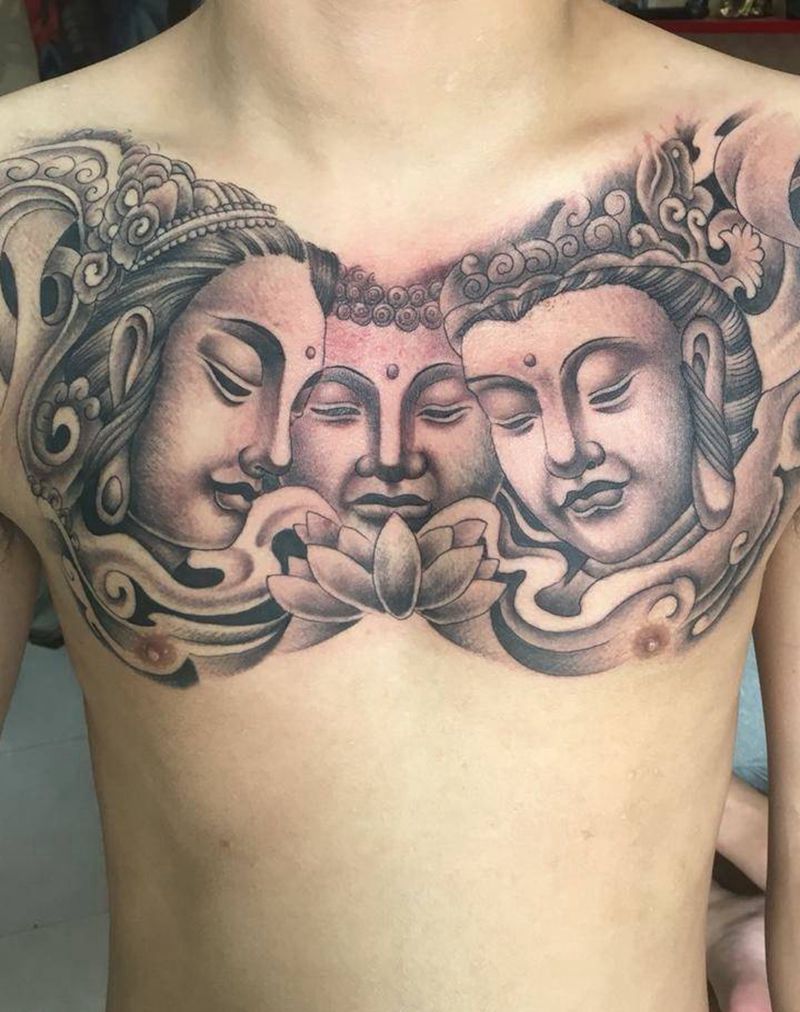 花胸一枚纹身图片