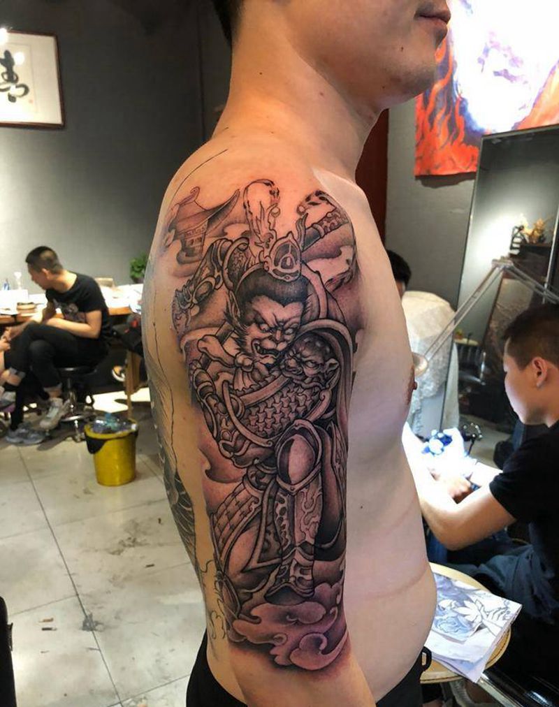 大臂猴子纹身图片