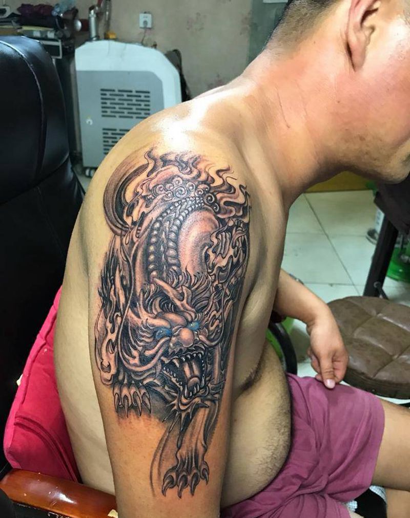 麒麟臂纹身图片