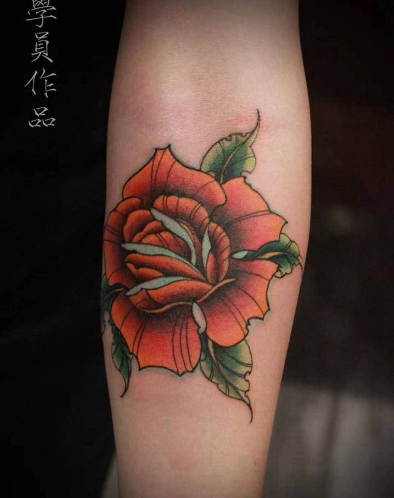 old school纹身图片_成品腿部手臂手部欧美人物动物纹身图案