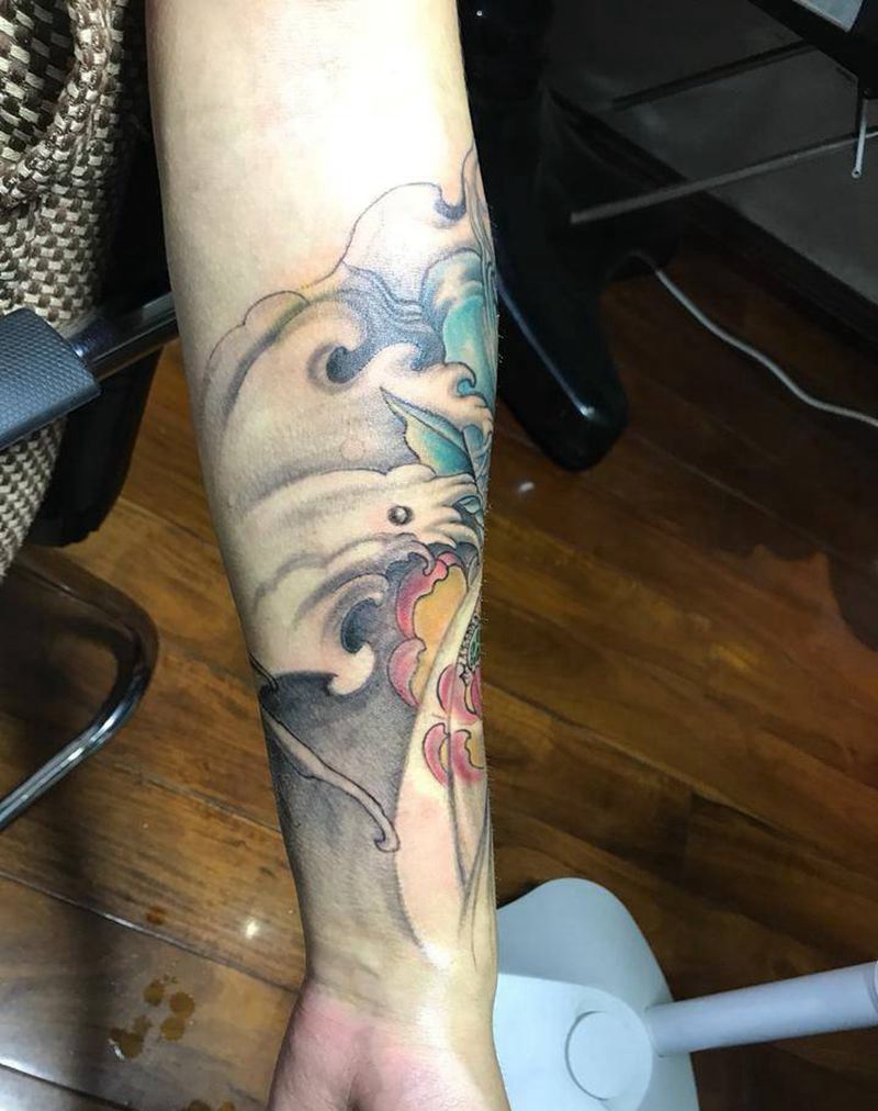 小臂未完成纹身图片