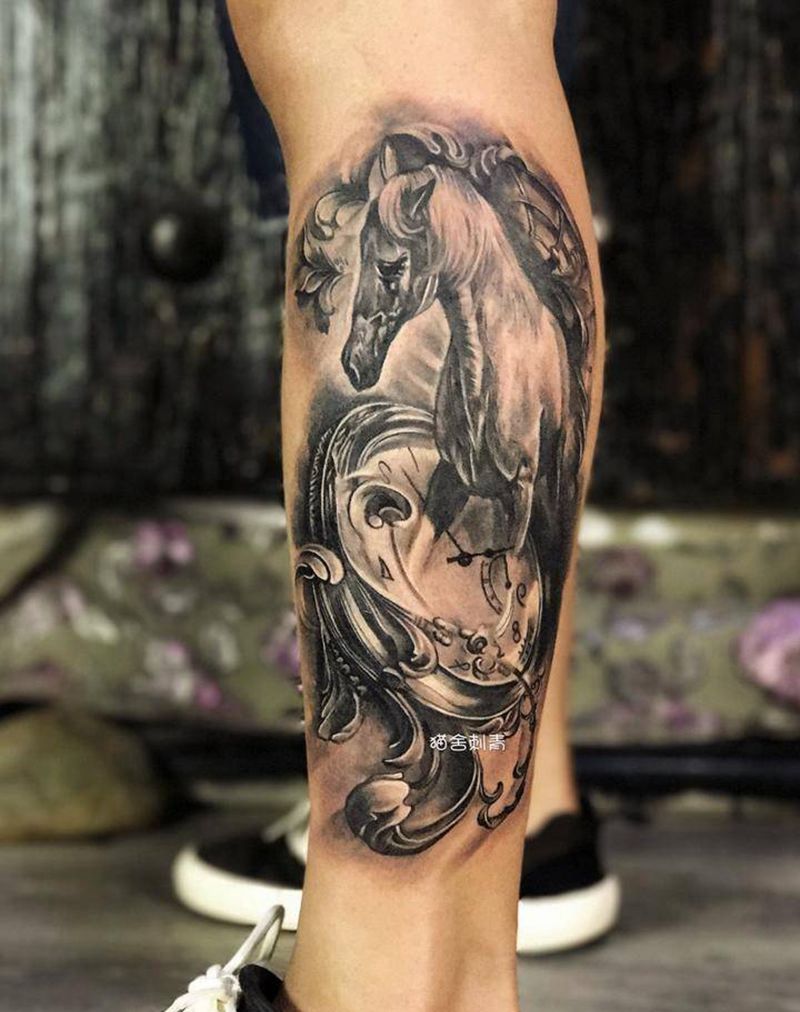 马纹身图片