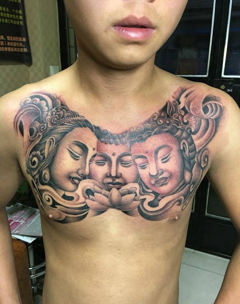 三面佛纹身图片