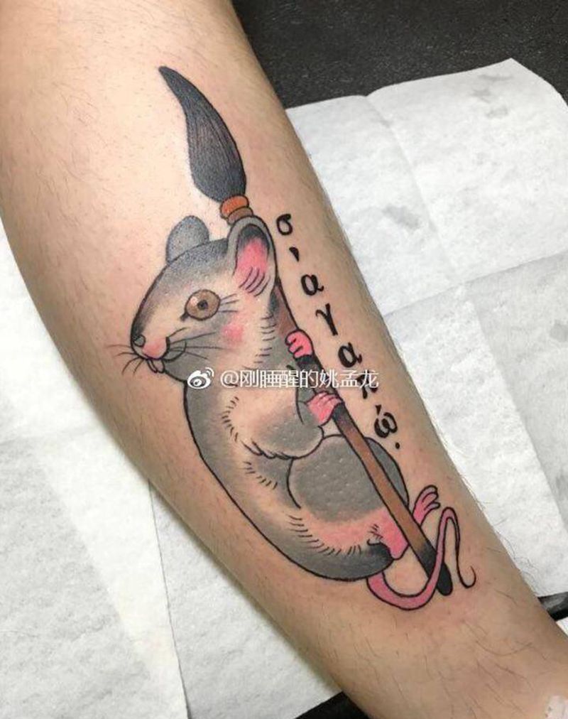 耗子纹身图片