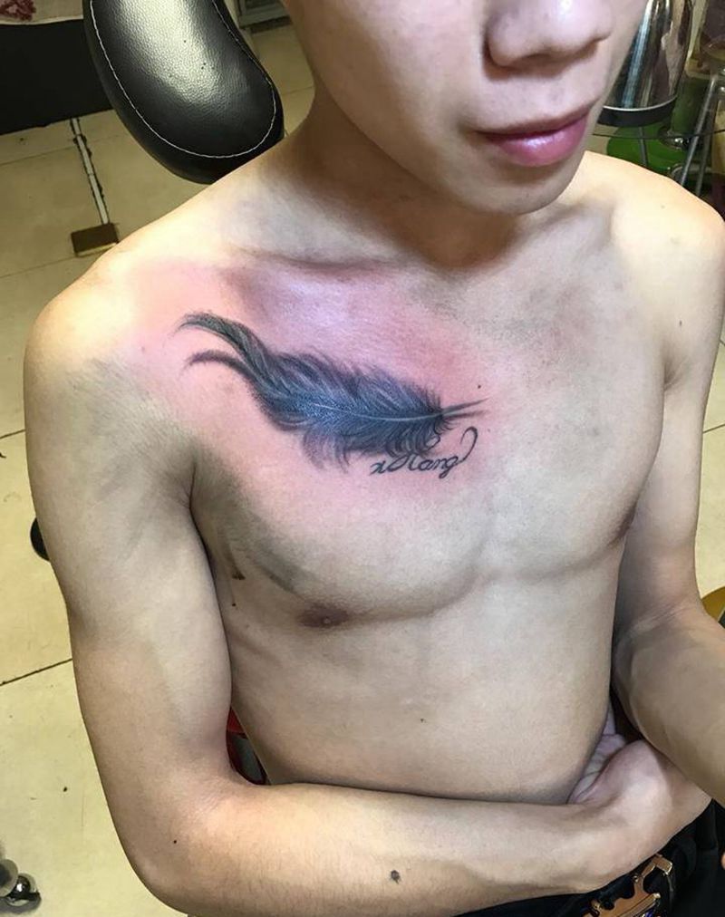 羽毛纹身图片