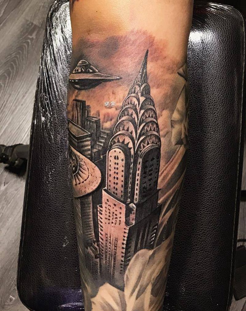 不明飞行物纹身图片