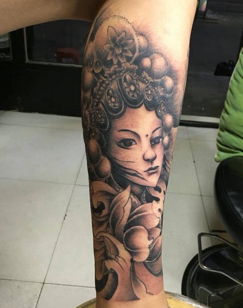 包小腿纹身图片