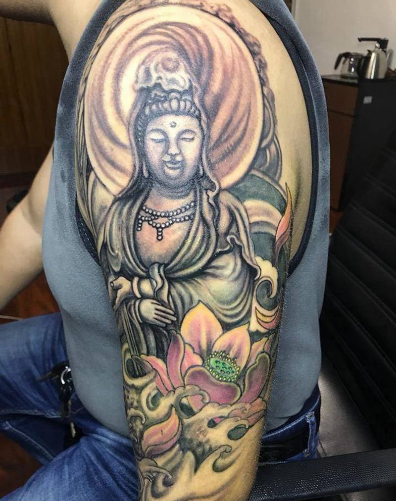 大臂观音纹身图片