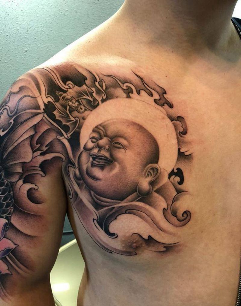 福在眼前纹身图片