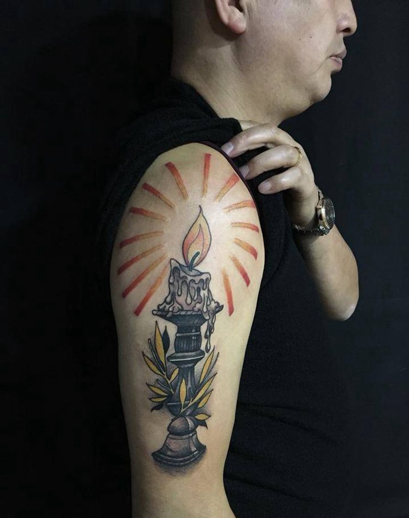 school蜡烛纹身图片