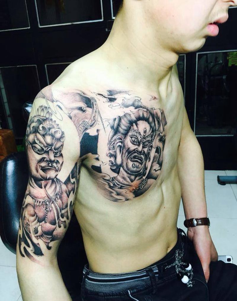 半甲、纹身图片