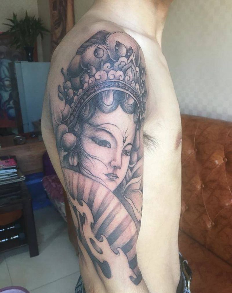 大臂花旦、纹身图片