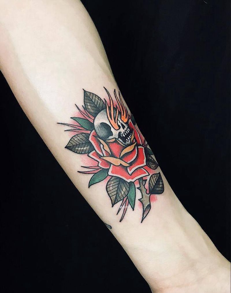 school花纹身图片