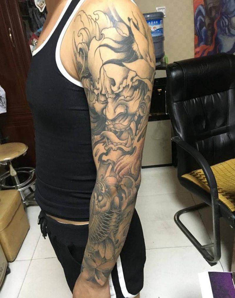 花臂完成纹身图片