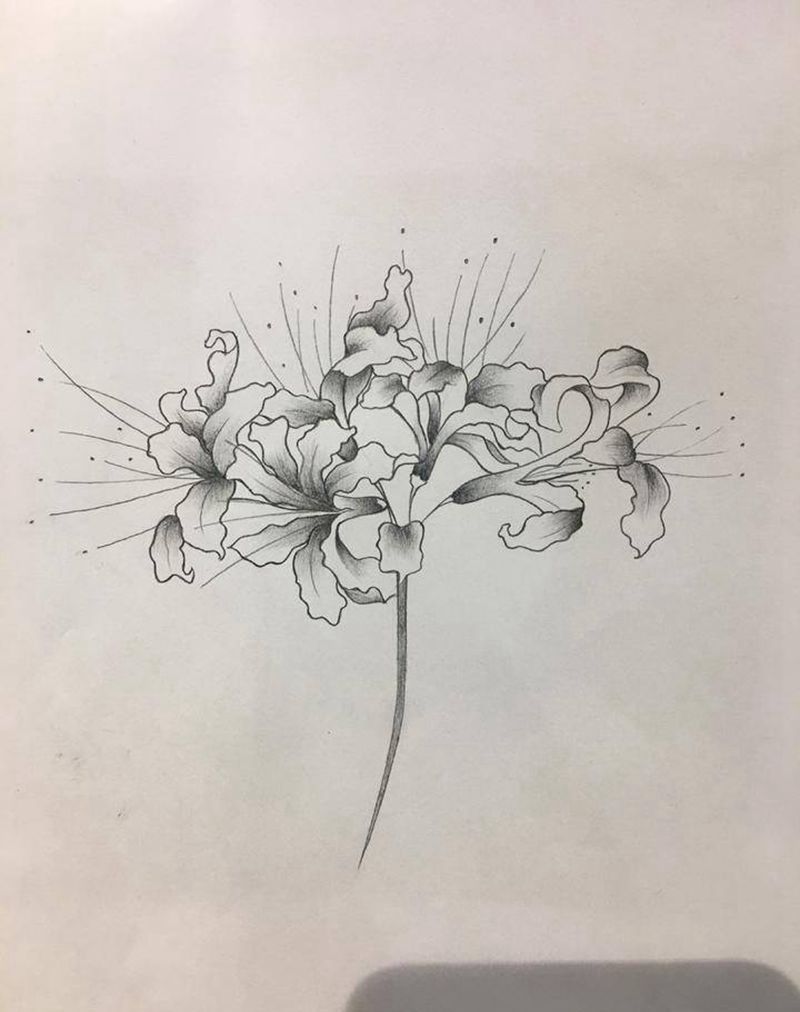 彼岸花。纹身图片