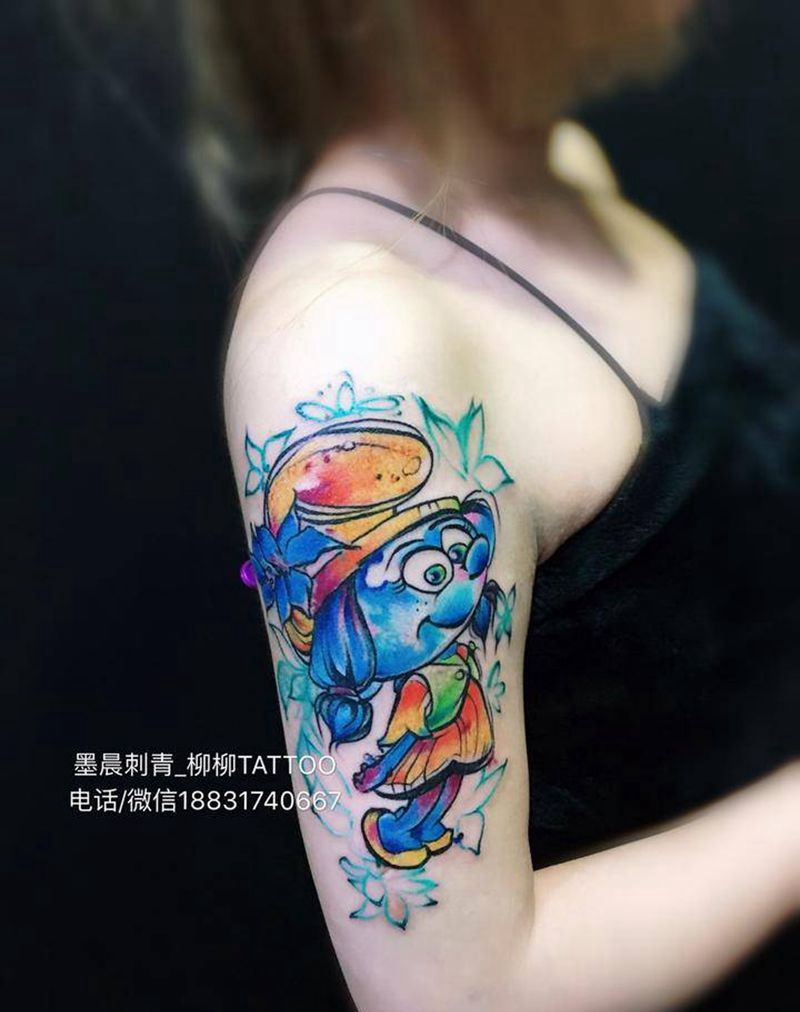 蓝妹妹纹身图片