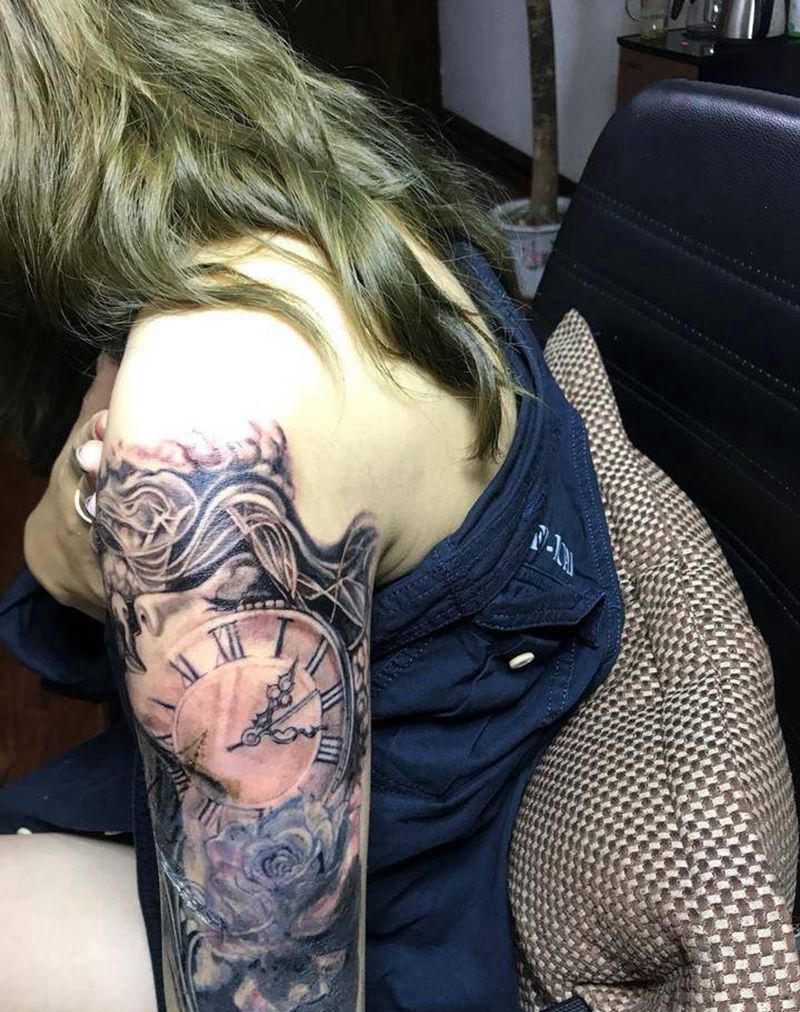 超写实，遮盖，未完成纹身图片