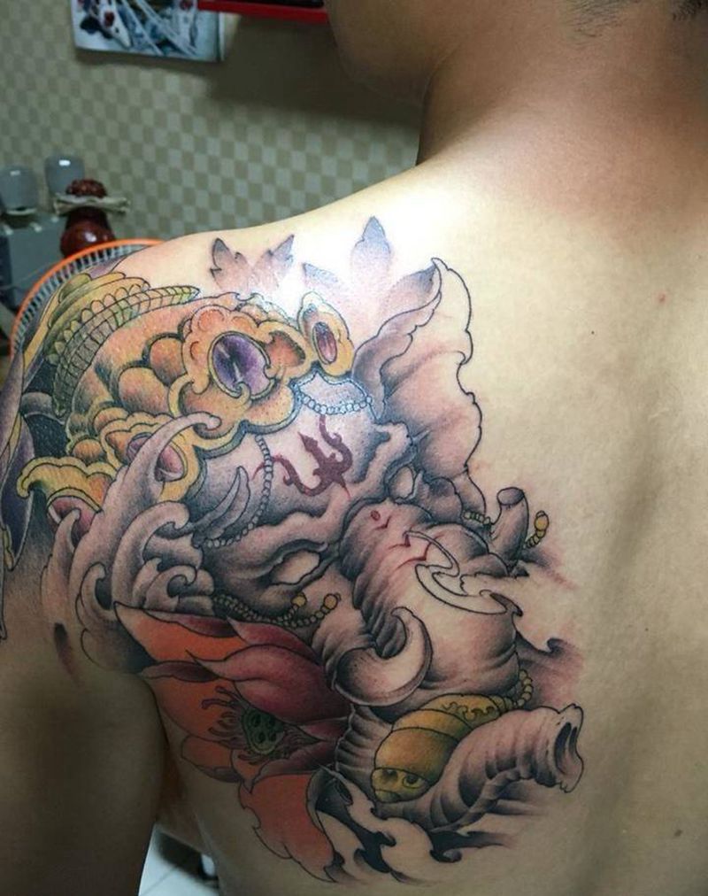 象神纹身图片