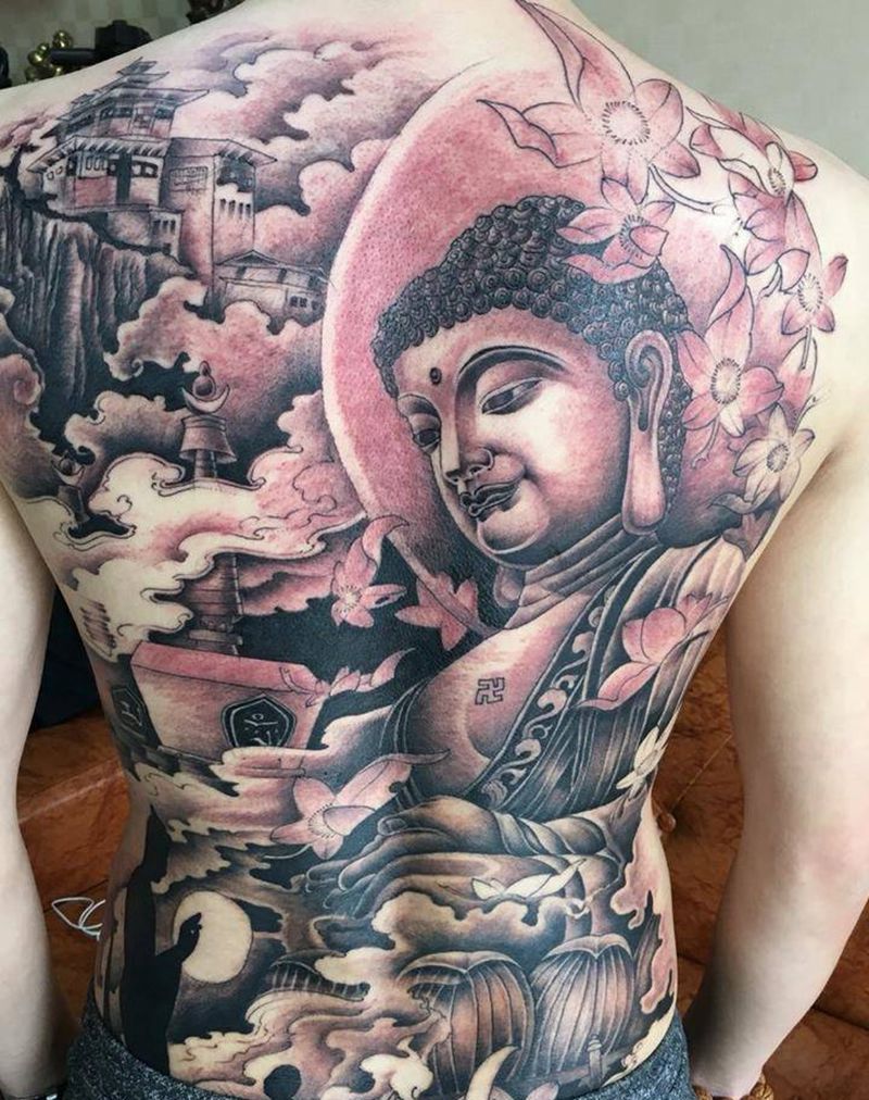 满背作品呈上纹身图片