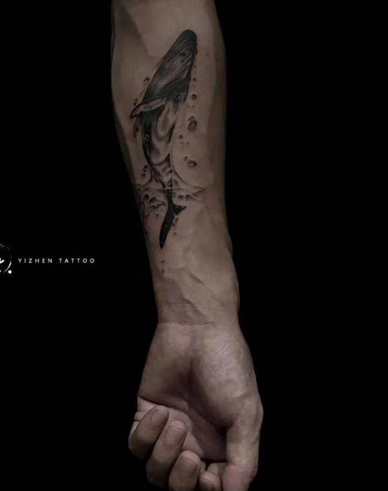 客户自选图纹身图片_手臂水墨纹身图案