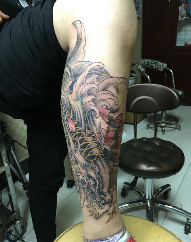 龙头鱼纹身图片