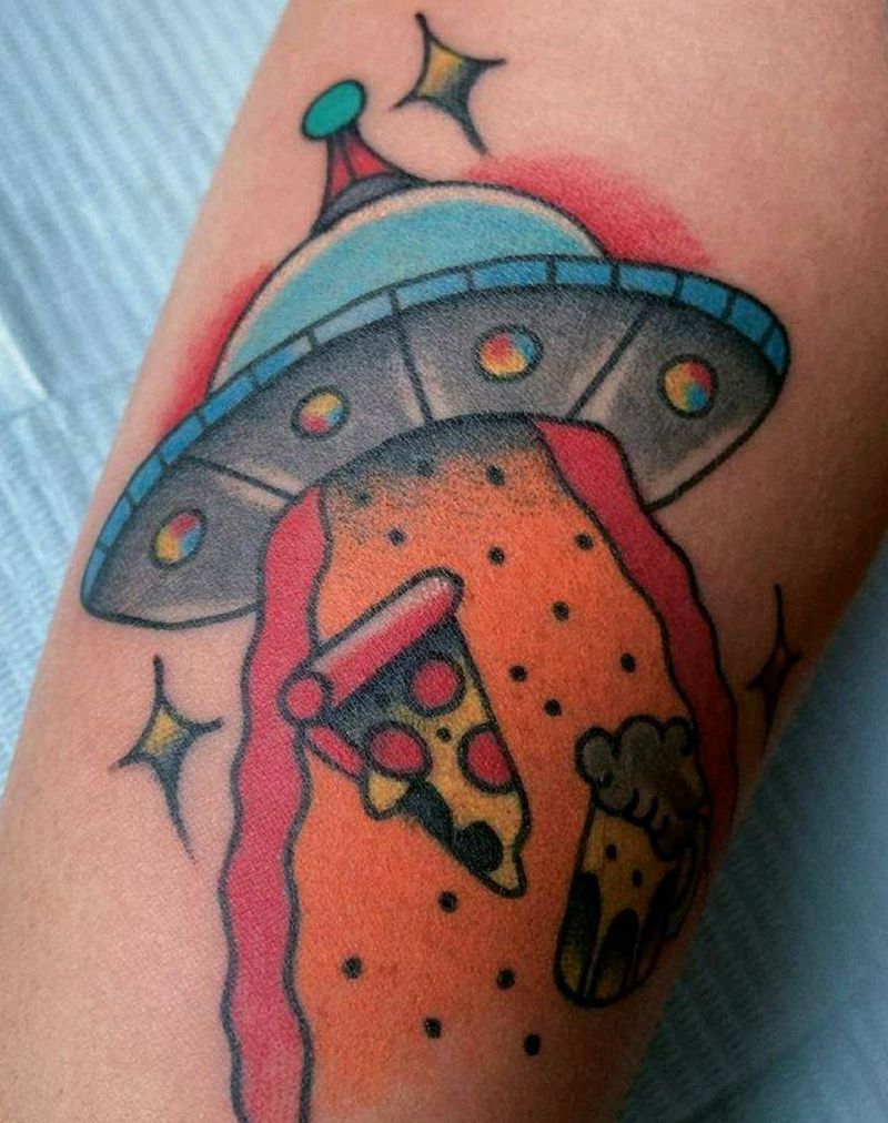 贪吃小飞碟纹身图片_手臂纹身图案