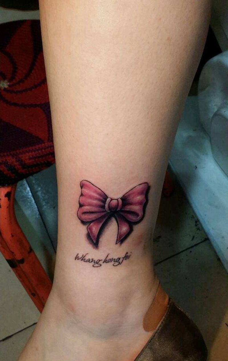 蝴蝶结纹身图片